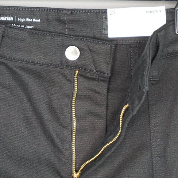New AG Anisten High Rise Boot Cut Jeans in Black Mureau size 27 - Picture 10 of 16